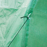 Outsunny Serre de Jardin Tunnel Surface Sol 6 m² 3L x 2l x 2H m châssis Tubulaire renforcé Porte zippée 6 fenêtres enroulables Vert(m-9)