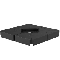 Outsunny Umbrella Weights for Cantilever Parasols, Set of 4 Heavy Duty Parasol Base Weights, 64kg Sand or 55kg Water Filled, Black(m-11)