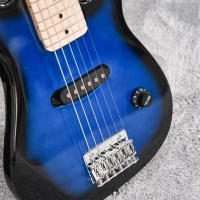 HOMCOM Guitare électrique avec amplificateur, sac, médiators, cordes de rechange, câble noir bleu(m-6)