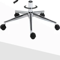 Vinsetto Lot de 2 chaises de bureau contemporain dossier accoudoirs striés hauteur réglable pivotant 360° piètement chromé(m-7)