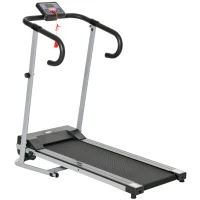 HOMCOM Cinta de Correr Plegable Cinta de Andar Eléctrica Velocidad de 1-10km/h con Pantalla LCD 125x61x118 cm Negro y Gris(m-11)