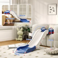 AIYAPLAY Kids Slide for Bed, Sofa, with Extended Length, Easy to assemble and Store, Blue(m-3)