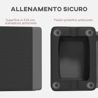 SPORTNOW Stepper Fitness Regolabile a 10.5/15.5/20.5 cm con Superficie Antiscivolo e Capacità 250 kg, Grigio(m-5)