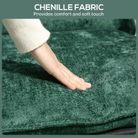 HOMCOM Minimal Padded Accent Chair, with Pockets - Green(m-8)