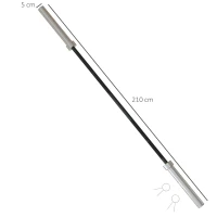 SPORTNOW 210cm Olympic Barbell Bar for 5cm Weight Plates, with Spring Clips, 19kg(m-3)