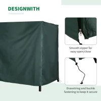 Outsunny 205 x 124cm Three-Seater Swing Chair Protective Cover Deep Green(m-6)