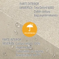 Outsunny Funda Protectora para Banco 2-3 Plaza Cubierta de Muebles Impermeable Exterior Jardín Protección contra Lluvia y Sol 152x87x59/79cm 600D Tela Oxford(m-5)