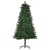 HOMCOM Sapin de Noël Artificiel 150H cm 454 Branches épines Imitation Nordmann Grand réalisme Vert