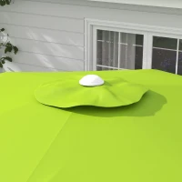 Outsunny Parasol de jardin extérieur octogonal Ø3 m 2 hauteurs réglables toile polyester haute densité 180 g/m² vert(m-8)