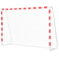 HOMCOM Rete da Calcio, Porta da Calcio e Calcetto in Plastica PE per Adulti e Bambini, 302x83x201cm(m-11)