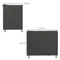 Outsunny 152 x 177cm Three-Seater Swing Chair Protective Cover Grey(m-3)