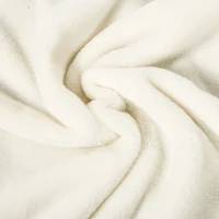 HOMCOM Coperta in Flanella 330 GSM Reversibile per uso Interno ed Esterno, 203x152x0.5 cm, Bianco Crema(m-9)