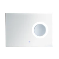 Homcom Mirroir pour Salle de Bains avec LED 9 W Blanc 84 x 64 x 15 cm(m-4)