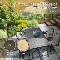 Outsunny Garden Parasol Base Holder, 28kg Sand Filled, 23kg Water Filled, Sun Umbrella Base Outdoor Umbrella Stand Weight, Brown(m-5)