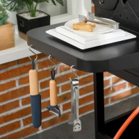 Outsunny 9kW Three-Burner Gas BBQ Grill, with See-Through Lid - Black(m-8)