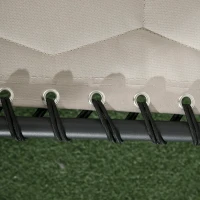 Outsunny Padded Sun Lounger, with Five-Position Reclining Back - Khaki(m-8)