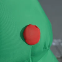 HOMCOM Babbo Natale Gonfiabile 150cm con Albero, Decorazione Natalizia per Esterno con Luci a LED, in Poliestere Impermeabile IP44(m-8)