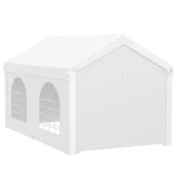 Outsunny Tente de reception, tonnelle, barnum 5 x 3 m avec 4 grandes fenêtres 2 portes 15m²(m-1)