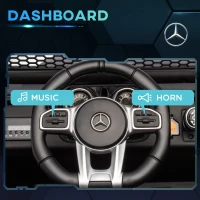 HOMCOM 12V Licensed Mercedes-Benz Unimog, Kids Electric Ride on Car, with Remote Control, Horn, Light, MP3 - White(m-5)