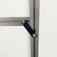 Outsunny 8 X 4ft Walk-In Lean to Greenhouse Garden Heavy Duty Aluminium Polycarbonate with Roof Vent for Plants Herbs Vegetables, Green(m-9)