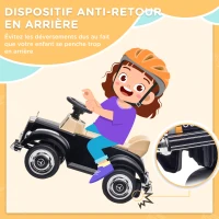 AIYAPLAY Porteur Enfants Voiture Licence Mercedes-Benz 300S 18-48 mois coffre rangement sous le siège noir(m-4)