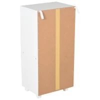 Vinsetto Cajonera de Oficina con 3 Cajones y 4 Estantes Abiertos Cajonera Escritorio con Ruedas para Oficina 38x40x86,8 cm Blanco(m-8)