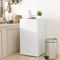 HOMCOM 91L Freestanding Under-Counter Fridge with Lock - White(m-2)