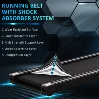 HOMCOM Folding Treadmill, 1.85HP Installation-Free Walking Jogging Running Machine, 12KM/H with 12 Pre-Programs and LED Display for Home Gym Office(m-6)