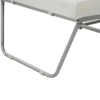 HOMCOM Divano Letto Design 2-in-1 Pieghevole 3 Cuscini Imbottiti Pelle, Cotone, Ferro, Spugna Grigio 192x69x37cm Max:150kg(m-7)