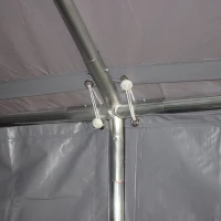 Outsunny 4 x 8 m Marquee Gazebo with Sides, 420g/m² PVC Cover, Heavy Duty Party Tent Canopy & Carport Shelter for Outdoor Event, Wedding, Dark Grey(m-9)