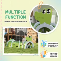 AIYAPLAY Crocodile Design Kids Play Tunnel for Ages 3-6 Crawl and Climb(m-4)