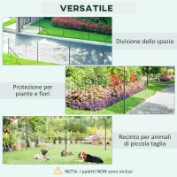 Outsunny Rete di Recinzione in Acciaio e PVC per Spazi Esterni, Rotolo da 25 m e Altezza 1.7 m, Verde(m-4)