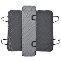 PawHut Telo Coprisedile Auto per Cani Effetto Velluto con Fondo Antiscivolo e Cinghie di Fissaggio, 160x145cm, Grigio(m-8)