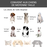 PawHut Cage pour chien pliable cage de transport sur roulettes 2 portes verrouillables plateau amovible dim. 94L x 58l x 69,5H cm métal gris noir(m-8)