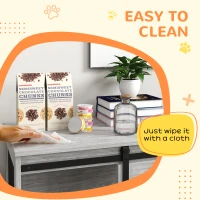 PawHut 80cm Dog Crate Furniture with Removable Cushion for Large Dogs- Grey(m-8)