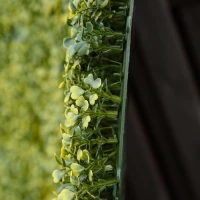 Outsunny 12PCS Artificial Boxwood Wall Panels 50cm x 50cm Grass Privacy Fence Screen Faux Hedge Greenery Backdrop Encrypted Milan Grass for Home Garden Backyard Balcony(m-8)