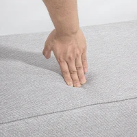 HOMCOM Banc bout de lit banquette assise rembourrée 2 oreillers cylindriques structure en acier 121,5 x 50,5 x 59 cm gris noir(m-9)