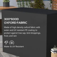 Outsunny 3-Seat Outdoor Garden Swing Chair Protective Cover Water UV Resistant, 240L x 133Wcm, Dark Grey(m-5)
