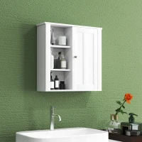 HOMCOM Clean and Simple Bathroom Storage Cabinet - White(m-10)