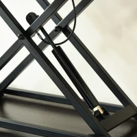 Vinestto Convertisseur bureau assis debout poste de travail réglable en hauteur - support ordinateur avec plateau clavier - acier MDF noir rouge(m-9)