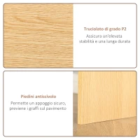 HOMCOM Scrivania Moderna per Computer Girevole con 2 Ripiani e 2 Cassetti, Tavolo da Pranzo in Truciolato, 117x82x74 cm, color Rovere e Legno(m-7)