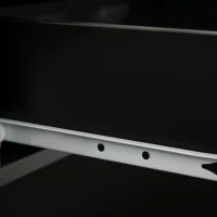 HOMCOM Bureau Informatique multimédia Compartiment Rangement et tiroir Panneaux Particules Noir(m-9)