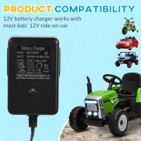 AIYAPLAY 12V 1A Battery Charger for Ride on Cars(m-5)