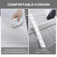 Outsunny Outdoor PE Rattan Sun Lounger Set of 2, Multi-position Backrest Adjustable Single Recliner Sunbed Daybed with Removeable & Washable Cushion, for Patio, Garden, Light Grey(m-6)