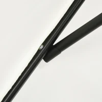 Outsunny Ombrellone Rettangolare 2x3 m Pieghevole e Regolabile con Manovella, in Alluminio e Poliestere, Bianco Crema(m-8)