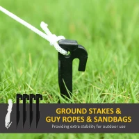 Outsunny 8ft Light-Up Pumpkin Man Halloween Decoration(m-7)