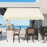Outsunny Tenda da Sole a Bracci 3x1.5m con Manovella e Struttura Telescopica, Beige(m-10)