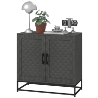 HOMCOM Modern Sideboard, Freestanding Sideboard Storage Cabinet with Adjustable Shelf and 2 Doors for Living Room, Grey(m-11)