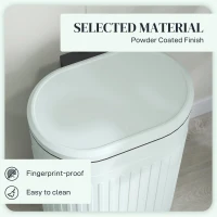 HOMCOM 30L Metal Kitchen Bin, with Soft-Close Lid - Light Green(m-6)