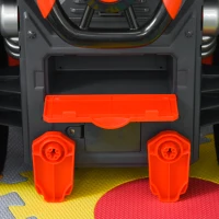 HOMCOM Officina Camion Giocattolo per Bambini 3-5 Anni con Motore, Ruote e Maniglia, 61 Accessori, 40x39x47cm, Arancione(m-9)